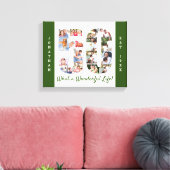 Foto Collage ingesteld in Number 50 Green White Cu Canvas Afdruk (Insitu (Woonkamer))