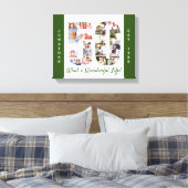 Foto Collage ingesteld in Number 50 Green White Cu Canvas Afdruk (Insitu (Slaapkamer))