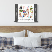 Foto Collage ingesteld op 60 Gray White Custom Canvas Afdruk (Insitu (Slaapkamer))