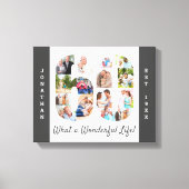 Foto Collage ingesteld op 60 Gray White Custom Canvas Afdruk (Voorkant)