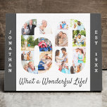 Foto Collage ingesteld op 60 Gray White Custom Canvas Afdruk<br><div class="desc">Creëer uw eigen unieke 60e Birthday Gift. Dit slimme canvas is een geweldige manier om je fotocollage weer te geven. De sjabloon is opstelling klaar voor u om uw favoriete foto's toe te voegen, die automatisch in de vorm van aantal 60 zullen verschijnen. U kunt ook jouw naam en geboortejaar...</div>