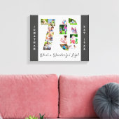 Foto Collage ingesteld op Number 70 Gray White Cus Canvas Afdruk (Insitu (Woonkamer))