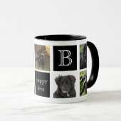 Foto Collage Initiaal Jaar Tekstblokken Mok (Voorkant rechts)