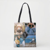Foto collage, Initiaal monogram favoriete dingen Tote Bag (Voorkant)