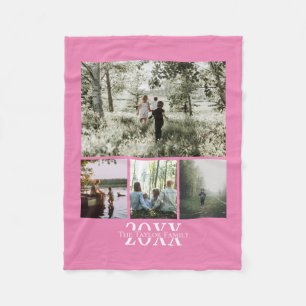Foto Collage Instagram Naam en Jaar Gepersonalisee Fleece Deken