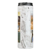 Foto collage Je bent de eengrijze marmer Thermosbeker (Achterkant)