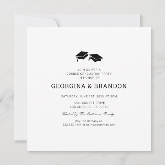 Foto Collage Joint Afstuderen Invitation Kaart (Achterkant)