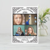 Foto Collage Kant - Afstudeer Uitnodiging (Staand voorkant)