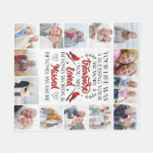 Foto Collage Kardinaal Memorial Quote Fleece Deken (Voorkant (Horizontaal))