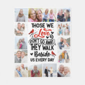 Foto Collage Kardinaal Memorial Quote Fleece Deken (Voorkant)