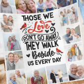 Foto Collage Kardinaal Memorial Quote Fleece Deken