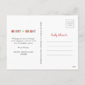 Foto Collage Kerst Merry and Bright Feestdagenkaart (Achterkant)