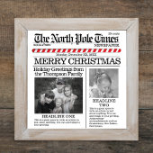 Foto: Collage kerstkrant Whimsical Poster