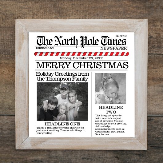 Foto: Collage kerstkrant Whimsical Poster