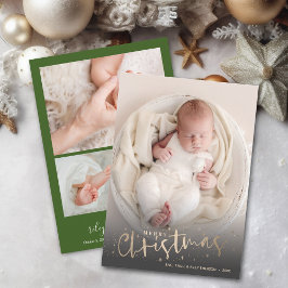 Foto Collage Kerstmis Geboorte Aankondiging