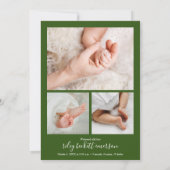 Foto Collage Kerstmis Geboorte Aankondiging (Achterkant)