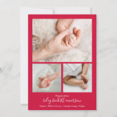 Foto Collage Kerstmis Geboorte Aankondiging (Achterkant)