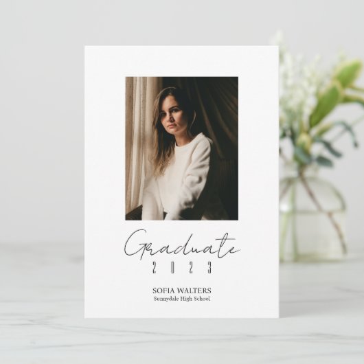 Foto Collage Klas van Script Moderne Afstuderen Aankondiging (Staand voorkant)