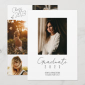 Foto Collage Klas van Script Moderne Afstuderen Aankondiging (Voorkant / Achterkant)