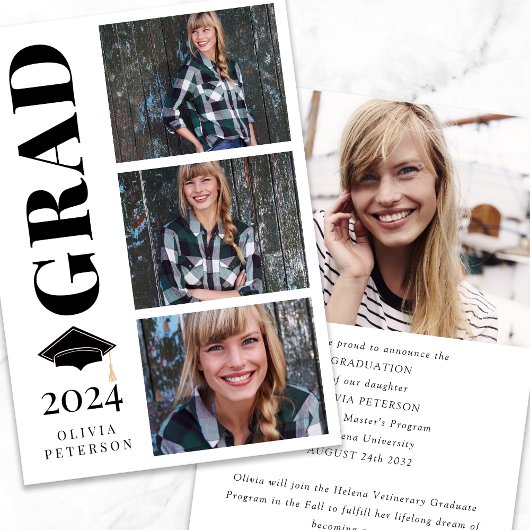 Foto Collage Klasse van 2024 Afstuderen Aankondiging