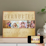 Foto-collage - kleinkinderen maken het leven groot poster<br><div class="desc">Creëer je eigen fotocollage voor je grootouders. Dit strakke, poster in neutraal, antiek crème zal er geweldig uitzien met elk decor en alle grootouders houden van foto's van hun kleinkinderen. De formulering luidt: "kleinkinderen maken het leven groots" en lijsten je fotostrip. De sjabloon is opstelling klaar voor u om uw...</div>