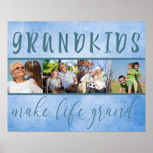 Foto collage - kleinkinderen maken het leven groot poster (Voorkant)