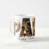 Foto Collage Knipsel Letters PAPA Koffiemok (Voorkant links)