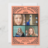 Foto collage Koraal Kant - Afstudeeraankondiging Kaart (Voorkant)