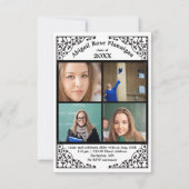 Foto Collage Lace - 3x5 Afstudeerder Aankondiging (Voorkant)