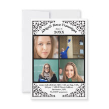 Foto Collage Lace - 3x5 Afstudeerder Aankondiging