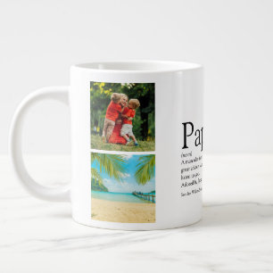 Foto Collage Leuk Geweldige Vader Papa Definitie Grote Koffiekop