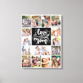 Foto Collage Lieve Mama 15 Afbeeldingen Canvas Afdruk (Voorkant)