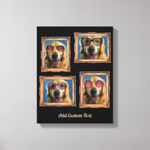 Foto Collage Lijst Dogs Pets Family Canvas Afdruk