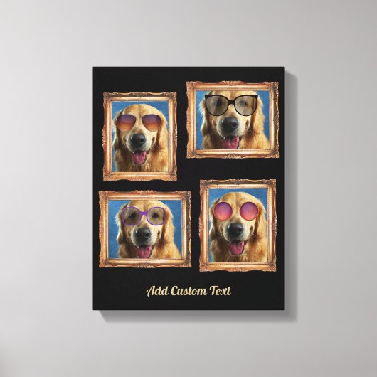 Foto Collage  Lijst Dogs Pets Family Canvas Afdruk (Voorkant)