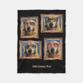 Foto Collage  Lijst Dogs Pets Family Fleece Deken (Voorkant)