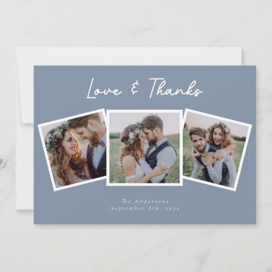 Foto Collage Love and Bedankt Wedding (Voorkant)