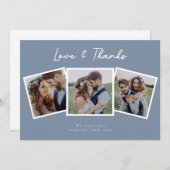 Foto Collage Love and Bedankt Wedding (Voorkant / Achterkant)