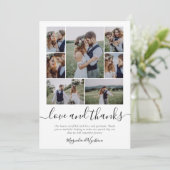 Foto Collage Love and Bedankt Wedding Bedankt Ca (Staand voorkant)