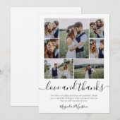 Foto Collage Love and Bedankt Wedding Bedankt Ca (Voorkant / Achterkant)
