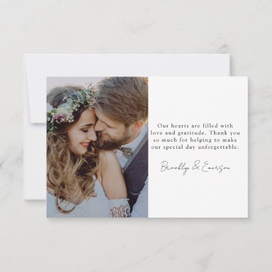 Foto Collage Love & Bedankt Weddenschap Hartelijk  (Achterkant)