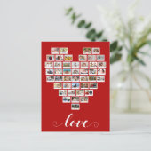 Foto Collage Love Instant Camera Heart Briefkaart (Staand voorkant)