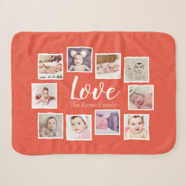 Foto Collage LOVE wordt beschouwd als uniek, geper Sherpa Deken