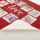 Foto Collage LOVE wordt beschouwd als uniek, geper Sherpa Deken (3/4)