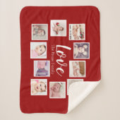 Foto Collage LOVE wordt beschouwd als uniek, geper Sherpa Deken (Voorkant)