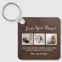 ★ Foto Collage Love You Papa Sleutelhanger Aanpasb