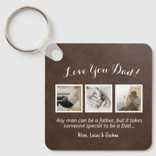 ★ Foto Collage Love You Papa Sleutelhanger Aanpasb