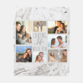 Foto Collage Loving Life met You Grey Marble Fleece Deken (Voorkant)