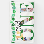 Foto Collage Lucky One Custom 1st Birthday Party Spandoek (Verticaal)