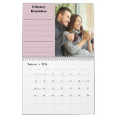 Foto Collage Maandelijkse Foto & herinneringen Roz Kalender (Feb 2026)