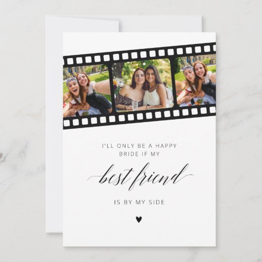 Foto Collage Maid of Honor Voorstel Kaart (Voorkant)